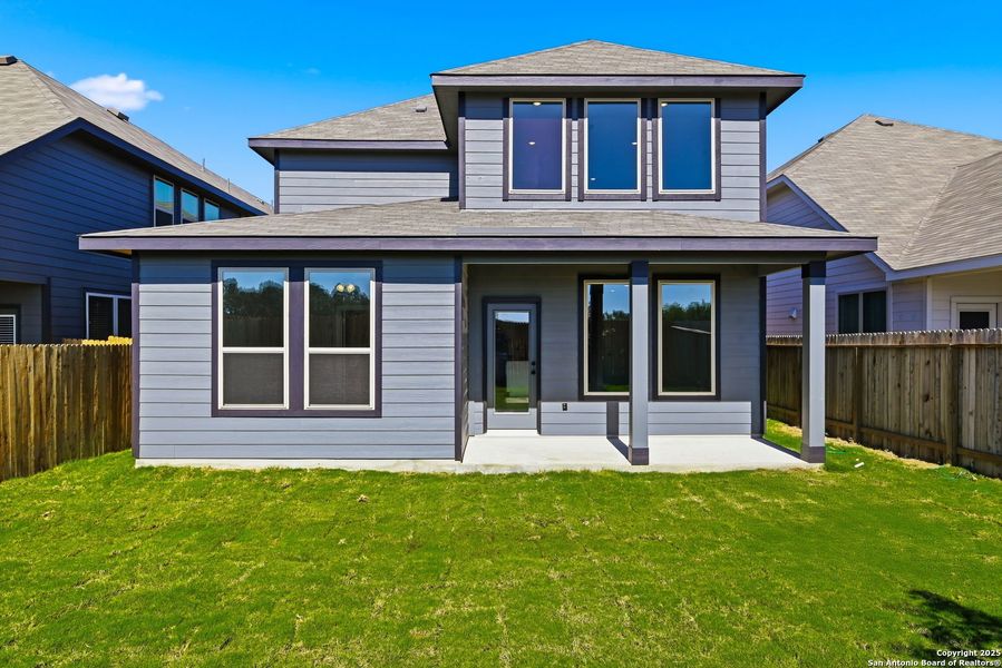 Exterior details and patio area of a home in Morgan Meadows, San Antonio (Image 4). Exterior details and patio area of a home in Morgan Meadows, San Antonio (Image 4).