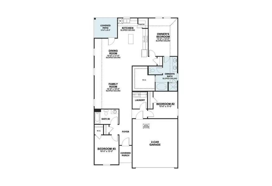2D floor plan layout of this home in Cascades at Onion Creek, Austin, TX (Image 2). 2D floor plan layout of this home in Cascades at Onion Creek, Austin, TX (Image 2).