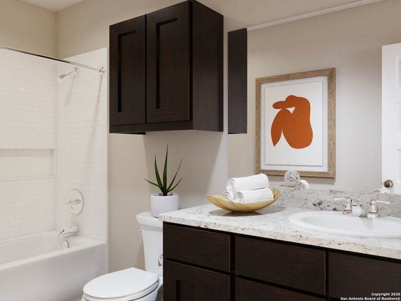 Furnished interior view inside a new home in Abbott Place, St. Hedwig (Image 4).