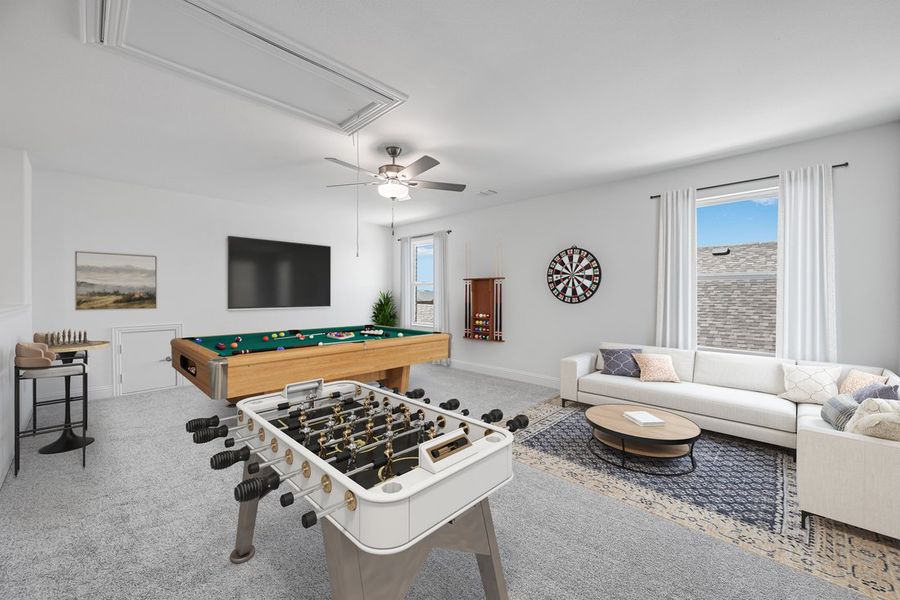 Representative furnished interior of a home built from the Orchid by Taylor Morrison in Madero 50s, Fort Worth (Image 8).
