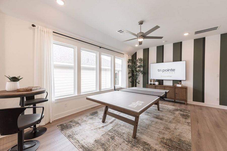 Furnished interior view inside a new home in Azalea Trails, Houston (Image 21). Furnished interior view inside a new home in Azalea Trails, Houston (Image 21).