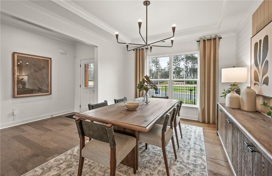 Furnished interior view inside a new home in Oakwood, Cumming (Image 32). Furnished interior view inside a new home in Oakwood, Cumming (Image 32).