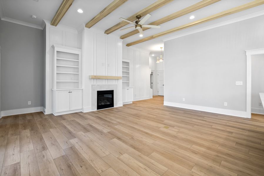 Representative unfurnished interior of a home built from the Beckett by Bill Clark Homes in Sidbury Landing, Wilmington (Image 70). Representative unfurnished interior of a home built from the Beckett by Bill Clark Homes in Sidbury Landing, Wilmington (Image 70).