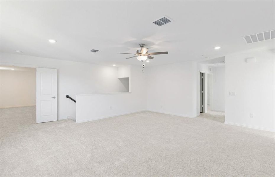 Spacious game room on second level Spacious game room on second level