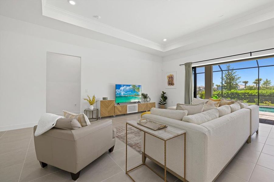 Furnished interior view inside a new home in , Lakewood Ranch (Image 18). Furnished interior view inside a new home in , Lakewood Ranch (Image 18).
