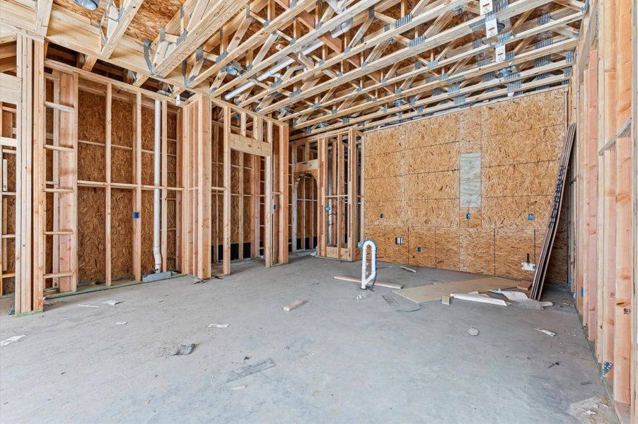 View of the dining and kitchen area. View of the dining and kitchen area.