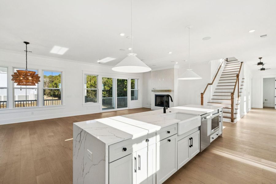 Furnished interior view inside a new home in Overlook at Copahee Sound, Awendaw (Image 51).