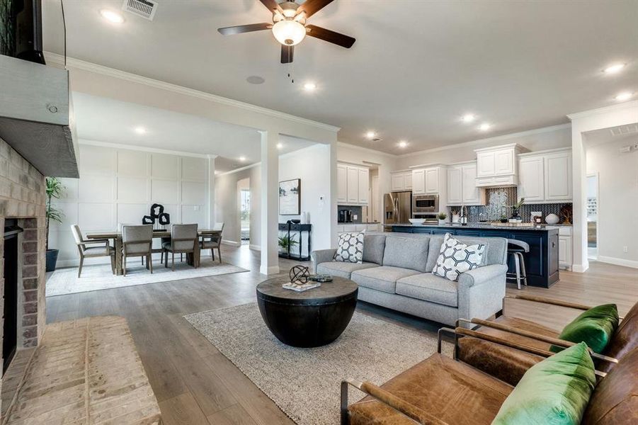 Furnished interior view inside a new home in Stone Eagle, Azle (Image 9).