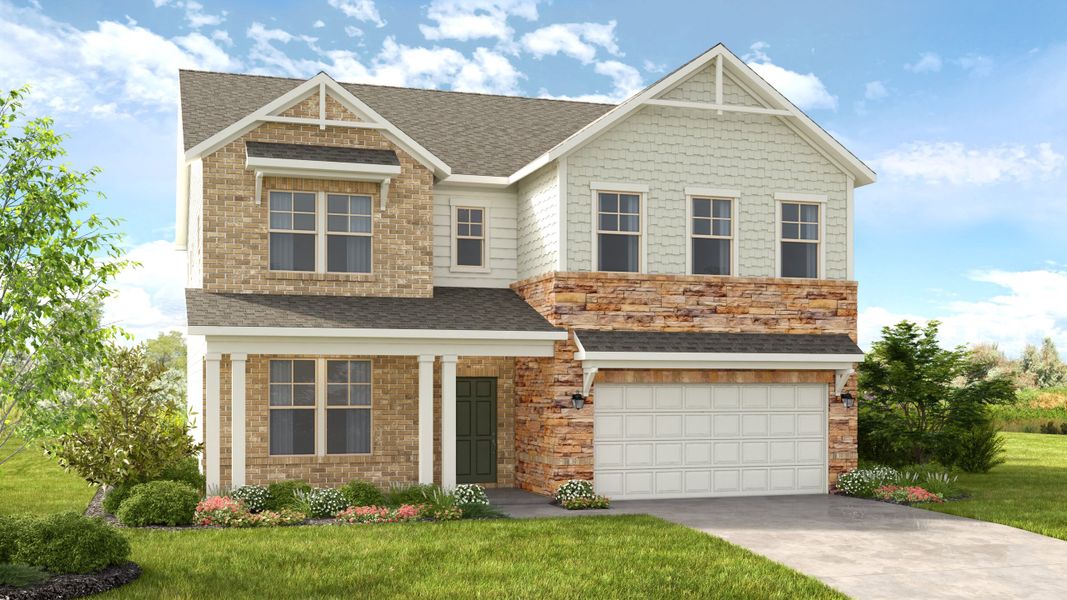 Representative exterior photo of a completed home built from the Essex by Taylor Morrison in Dreycott, Lawrenceville, GA (Image 24).