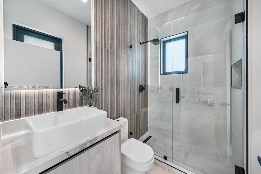 Furnished interior view inside a new home in , Miami (Image 14).