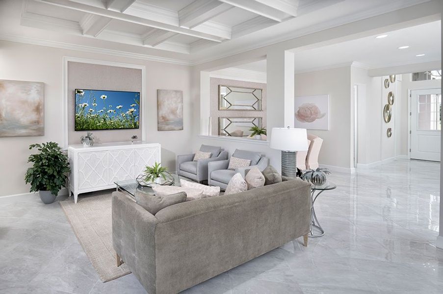 Representative furnished interior of a home built from the Persimmon by Minto Communities in Westlake, Loxahatchee (Image 7).
