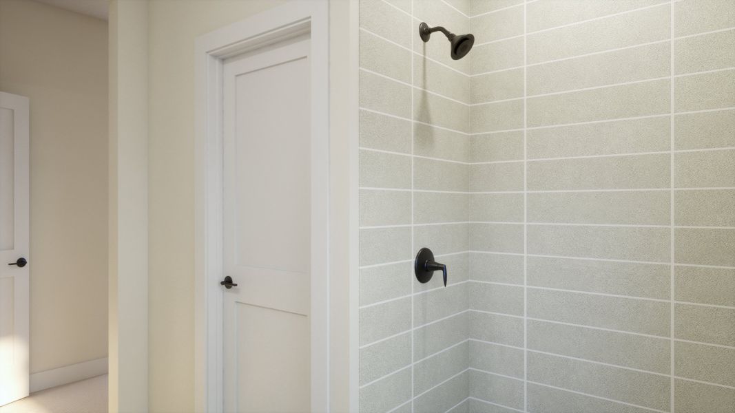Representative interior finishes for a home built from the 2501 by Risewell Homes in Harvest Crossing, Aurora (Image 14).