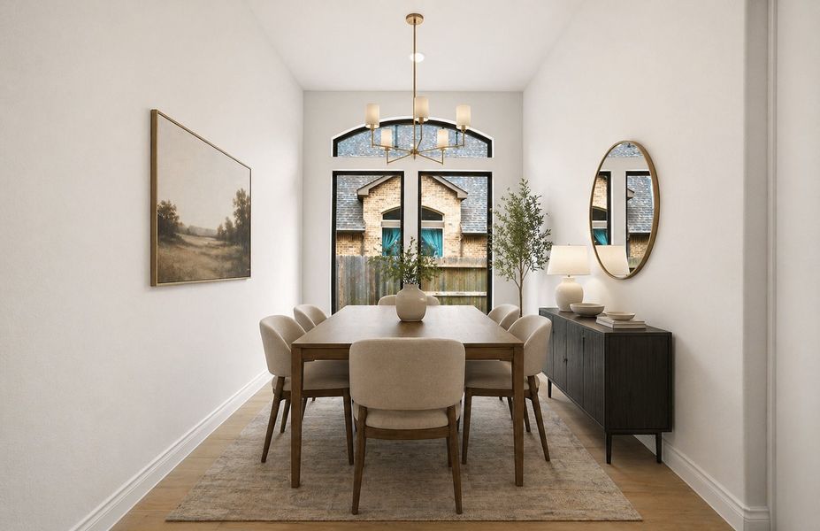 Furnished interior view inside a new home in The Woodlands Hills 65′, Willis (Image 7).