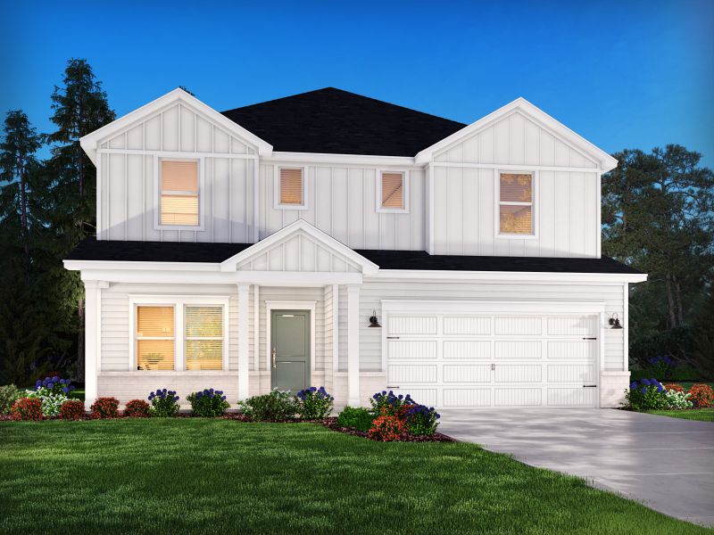 Representative exterior photo of a completed home built from the Johnson by Meritage Homes in Clear Pond - The Coastline Series, Myrtle Beach, SC (Image 2).