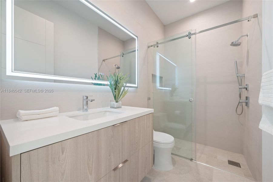 Furnished interior view inside a new home in , Miami (Image 36).