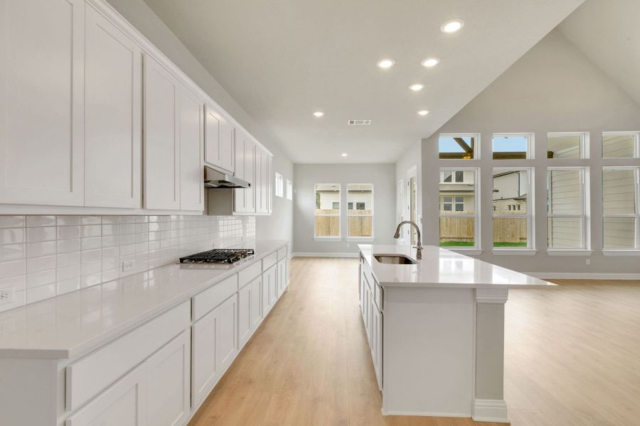 Representative furnished interior of a home built from the Roosevelt by GFO Home in Bluffview Reserve, Leander (Image 26).