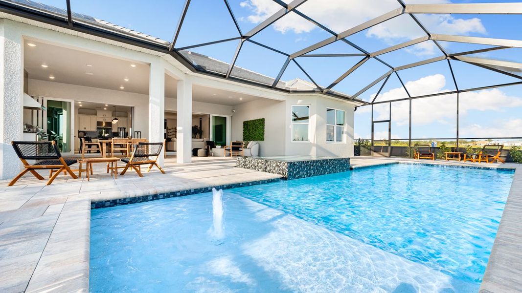 Exterior details and patio area of a home in Esplanade at Starling, Punta Gorda (Image 22).