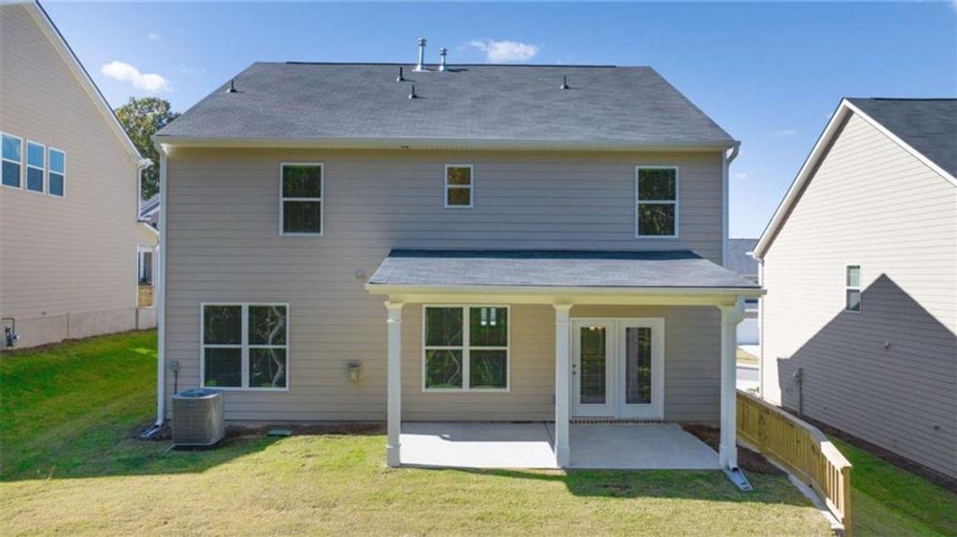 Exterior details and patio area of a home in Water Oak Estates, Lawrenceville (Image 3). Exterior details and patio area of a home in Water Oak Estates, Lawrenceville (Image 3).