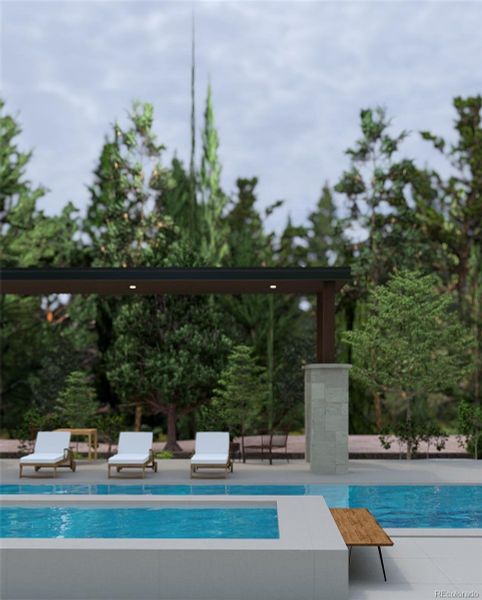 Pool not yet built..this is the actual design of what is planned if buyer chooses this option Pool not yet built..this is the actual design of what is planned if buyer chooses this option