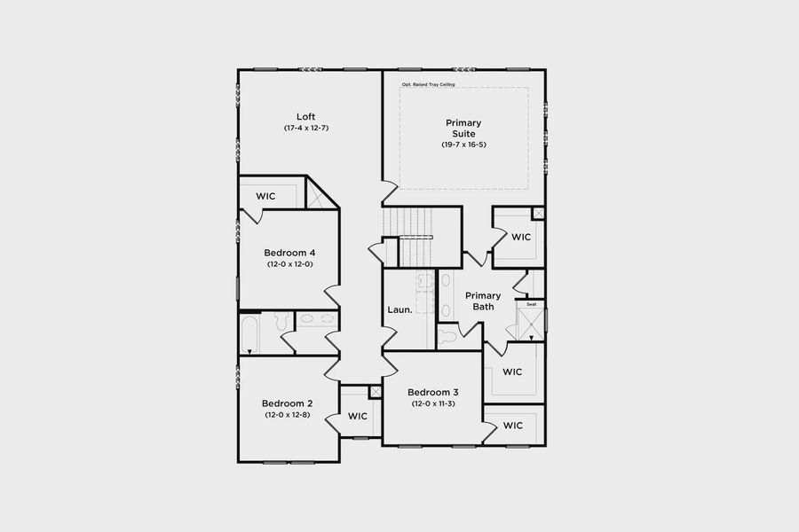 2D floor plan layout of this home in Hamilton Lakes, Loganville, GA (Image 3).