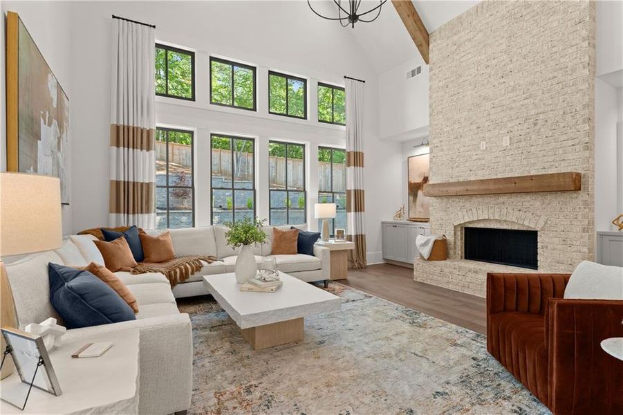 Furnished interior in a model home at Woodford in Marietta (Image 16).