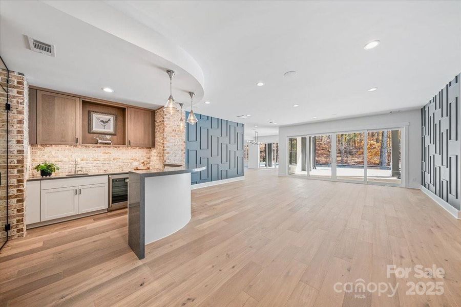 Lower Level Wet Bar and Rec Room