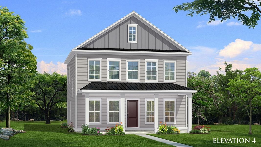 Front exterior of a new home in Miller Farm, Pineville, NC, highlighting curb appeal (Image 7). Front exterior of a new home in Miller Farm, Pineville, NC, highlighting curb appeal (Image 7).