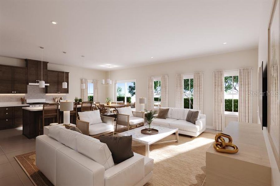 Furnished interior view inside a new home in Cedar Landings, Leesburg (Image 4).