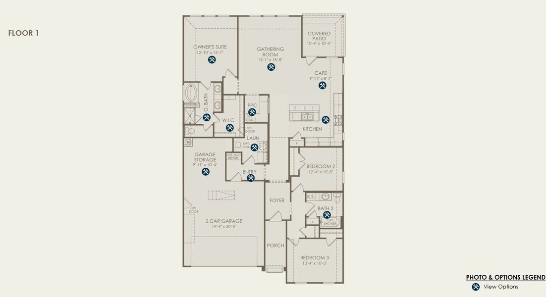 2D floor plan layout for the Bell by Pulte Homes in Nopal Valley, San Antonio, TX (Image 3). 2D floor plan layout for the Bell by Pulte Homes in Nopal Valley, San Antonio, TX (Image 3).