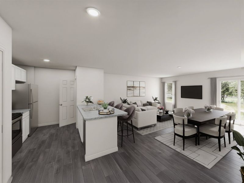 Furnished interior view inside a new home in Walnut Hills, La Grange (Image 7).