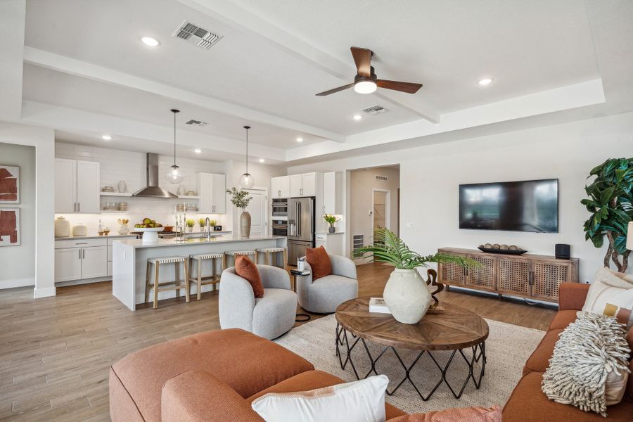 Great room near kitchen Great room near kitchen