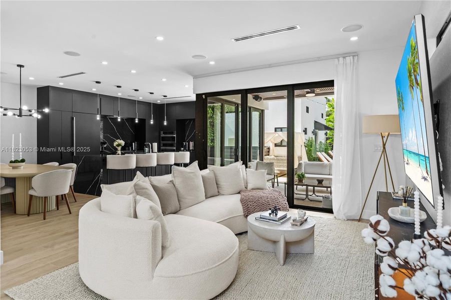 Furnished interior view inside a new home in , Miami (Image 30).