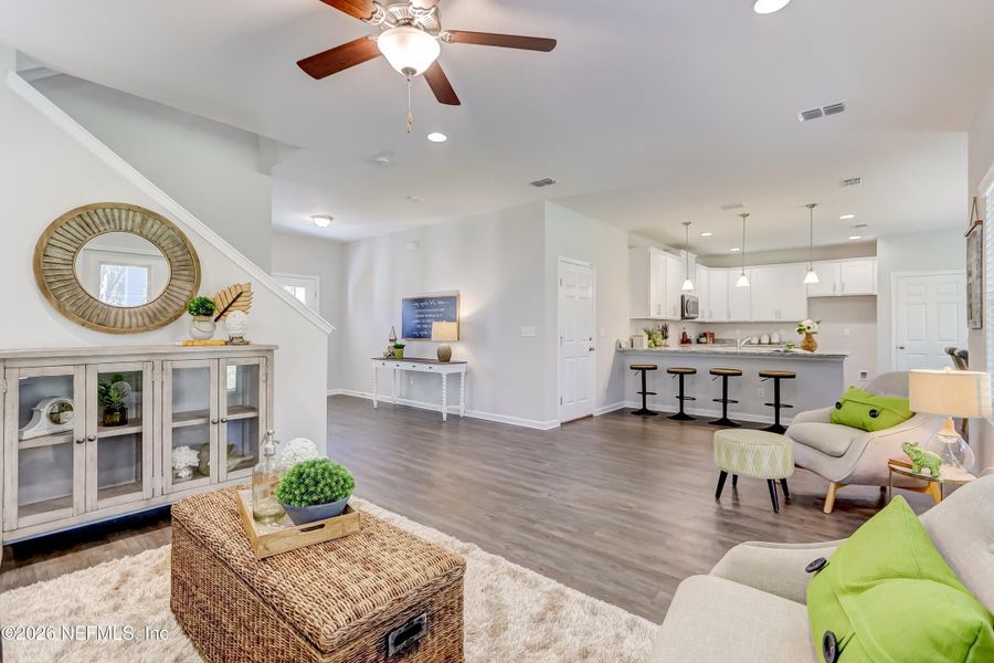 Furnished interior view inside a new home in , Jacksonville (Image 7). Furnished interior view inside a new home in , Jacksonville (Image 7).