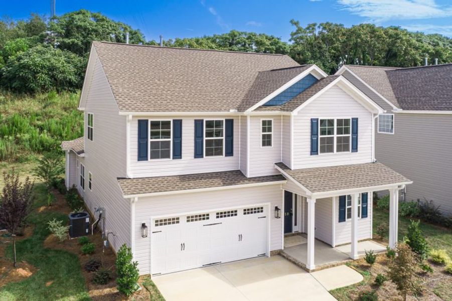 Front exterior of a new home in Miller's Reserve, Winston-Salem, NC, highlighting curb appeal (Image 26).