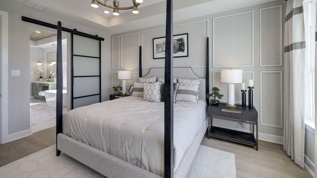 Furnished interior view inside a new home in Meridiana, Manvel (Image 14). Furnished interior view inside a new home in Meridiana, Manvel (Image 14).