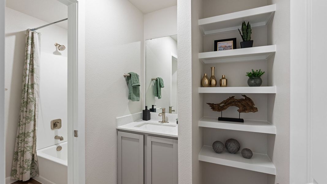 Furnished interior view inside a new home in King's Landing, Corpus Christi (Image 14).