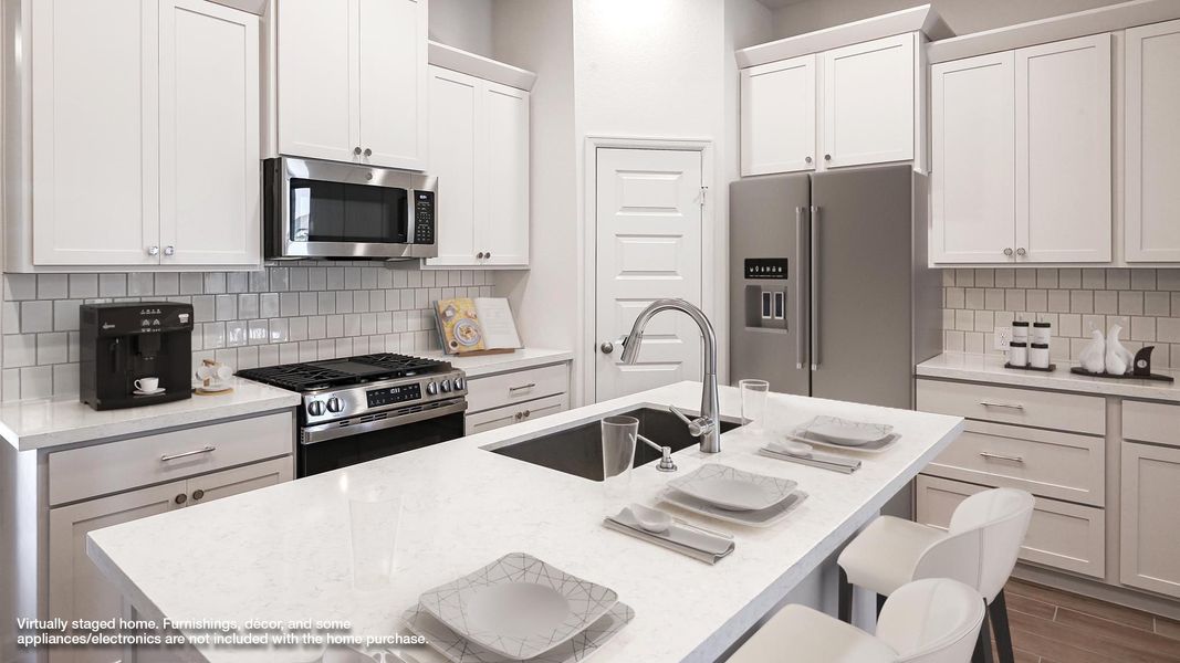 Furnished interior view inside a new home in Crosswinds 40', Kyle (Image 4).