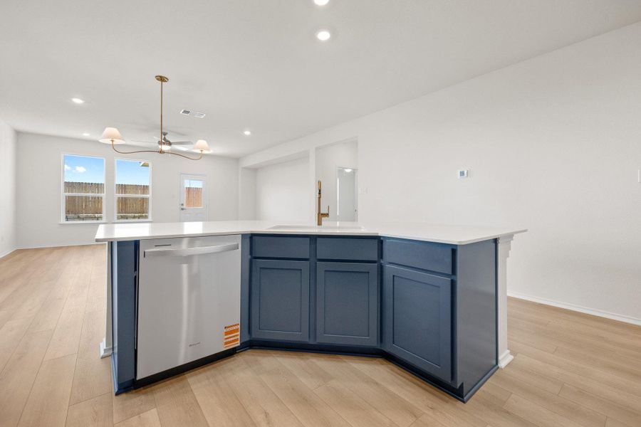 Furnished interior view inside a new home in Salerno - Classic Collection, Round Rock (Image 5). Furnished interior view inside a new home in Salerno - Classic Collection, Round Rock (Image 5).