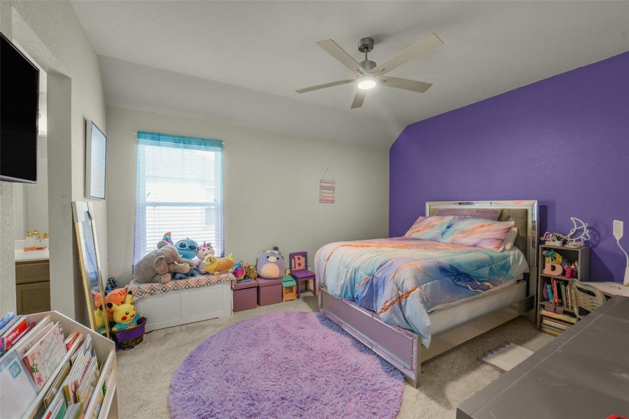 Comfortable bedroom with flexible functionality.