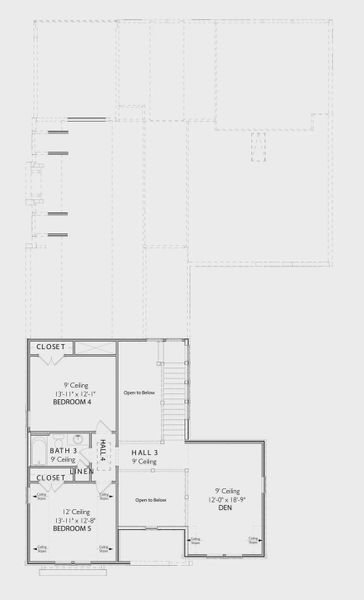 2D floor plan layout for the The Campbell 1B by Signature Homes in Poplar Farms, Franklin, TN (Image 3).