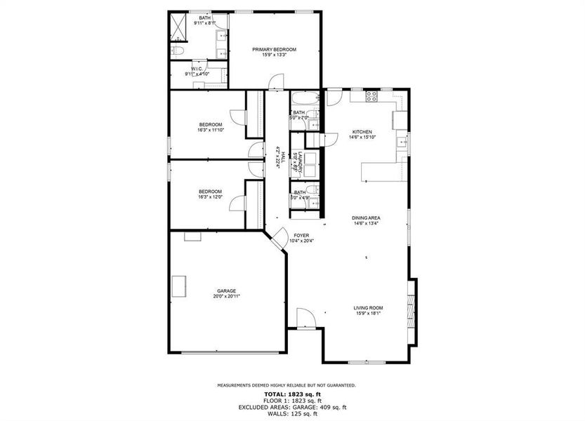 2D floor plan layout of this home in , Tool, TX (Image 3). 2D floor plan layout of this home in , Tool, TX (Image 3).