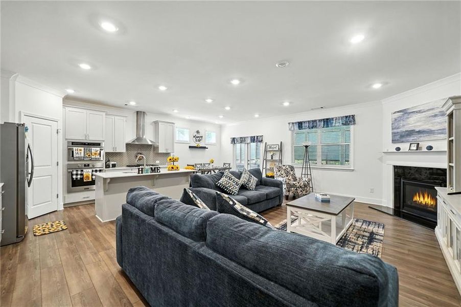 Furnished interior view inside a new home in Hickory Bluffs, Canton (Image 27). Furnished interior view inside a new home in Hickory Bluffs, Canton (Image 27).