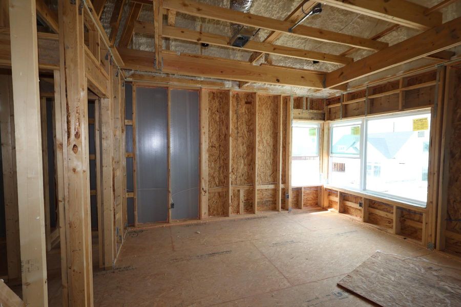 In-progress construction of a new home in Bridgeland Central: Emerald Heights - Cottages Row Collection, Cypress, TX (Image 9).