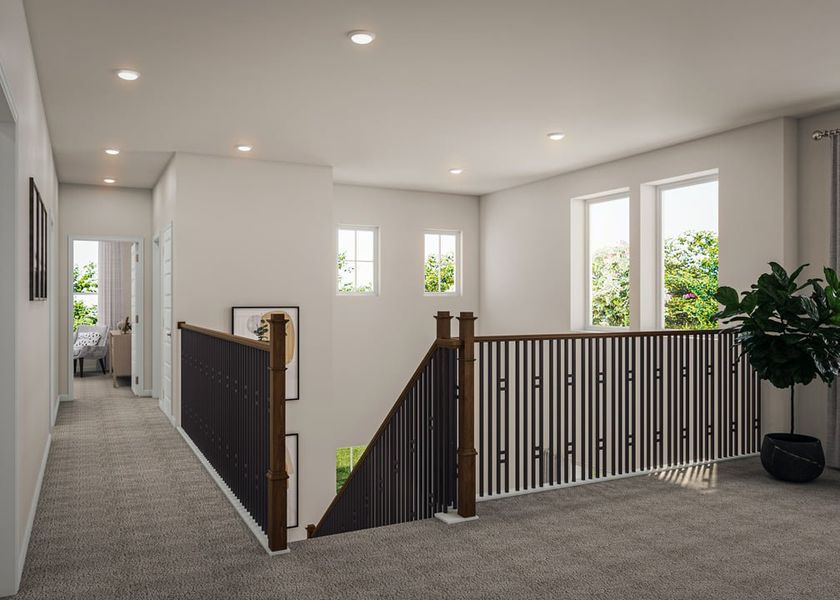 Spacious, unfurnished interior of a new home in Terrace Collection at Lariat, Liberty Hill (Image 22). Spacious, unfurnished interior of a new home in Terrace Collection at Lariat, Liberty Hill (Image 22).