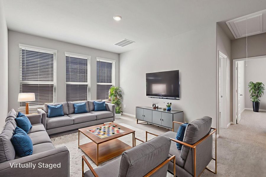 Furnished interior view inside a new home in Kemah Crossing - Luxe Series, Kemah (Image 7). Furnished interior view inside a new home in Kemah Crossing - Luxe Series, Kemah (Image 7).