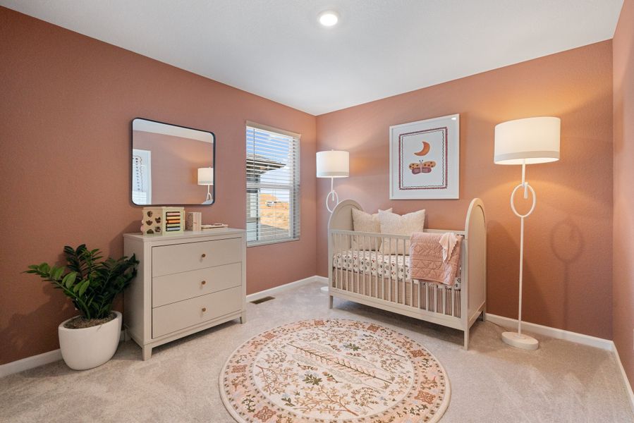 Representative furnished interior of a home built from the 4005 by Risewell Homes in Harvest Crossing, Aurora (Image 12).