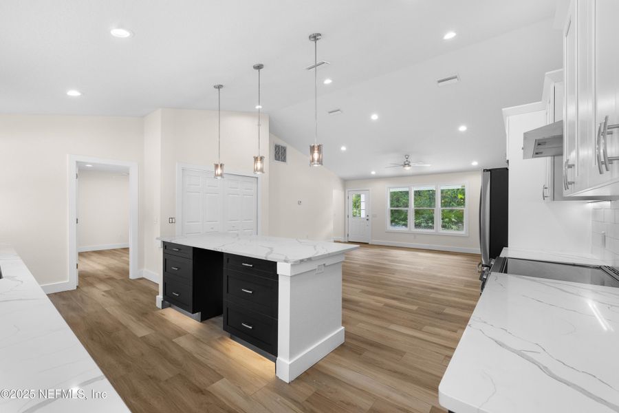 Furnished interior view inside a new home in , Crescent City (Image 9).