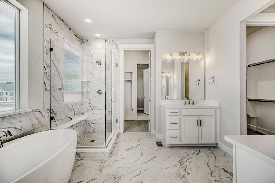 Furnished interior view inside a new home in RainDance, Windsor (Image 10).