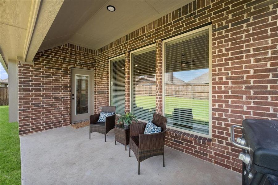 Exterior details and patio area of a home in Somerset, Mansfield (Image 4). Exterior details and patio area of a home in Somerset, Mansfield (Image 4).