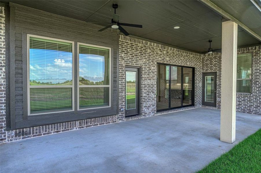 Exterior details and patio area of a home in Pioneer Estates, Blue Ridge (Image 21). Exterior details and patio area of a home in Pioneer Estates, Blue Ridge (Image 21).